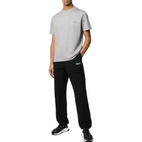 Bomullst-shirt med liten logotryck ”Grey” 556151TYK281300