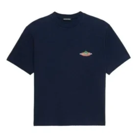 Bonjour Balenciaga T-shirt i bomull med rund hals ”Navy” 594579THV608065