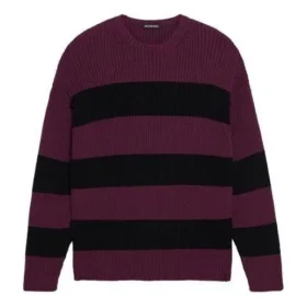 Border BB stickad tröja ”Purple Black” 608760T31621087