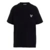 Broderad kortärmad unisex-tröja, svart 612965TIVD31000