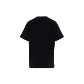 Broderad kortärmad unisex-tröja, svart 612965TIVD31000