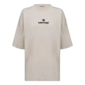 Broderad logotyp Alphabet kortärmad gråvit 641532TJVA99054