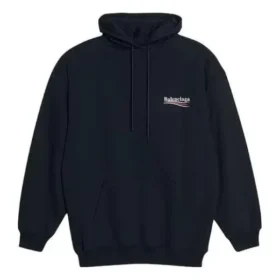 Broderad Political Campaign-luvtröja i oversized-modell ”Black White” 620947TKVI91070
