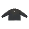 Broderad tröja med rund hals och BB-tryck på ärmen ”Washed Black White” 699191TMVG79034