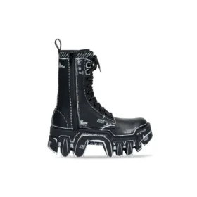 Bulldozer snörstövlar ”Black Outline Calfskin” 672502WBEF21090