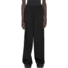 Byxor med elastisk midja och raka ben ”Black” 743903TNT391000