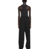 Byxor med elastisk midja och raka ben ”Black” 743903TNT391000