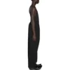 Byxor med elastisk midja och raka ben ”Black” 743903TNT391000