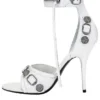 Cagole 110 mm Sandaler ”White Arena Lambskin” 743057WAD4E9081