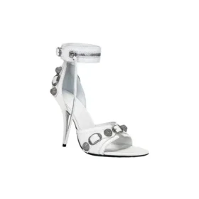 Cagole 110 mm Sandaler ”White Arena Lambskin” 743057WAD4E9081