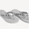 Cagole-sandal för dam i Balenciaga-grå/kristall