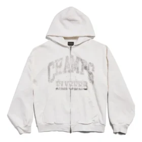 Champs-elysees Luvtröja med hel dragkedja, normal passform ”White” 803264TRVM99016