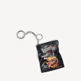 Charm/nyckelring Chips i svart