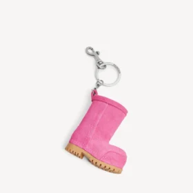 Charm/nyckelring för damer – mini-Alaska-stövlar i rosa