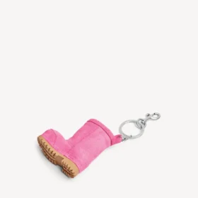 Charm/nyckelring för damer – mini-Alaska-stövlar i rosa