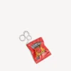 Charm/nyckelring med chips-motiv i rött Charm/nyckelring med chips-motiv i rött
