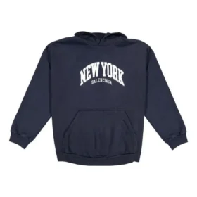 Cities New York-luvtröja, vid passform, ”Navy White” 675003TLVM33967