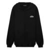 Crew-tröja med alfabettryck och dragkedja, unisex, svart 620974TIV751070