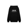 Crew-tröja med alfabettryck och dragkedja, unisex, svart 620974TIV751070