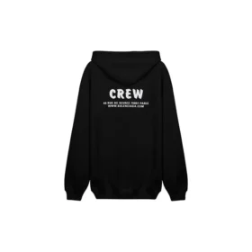 Crew-tröja med alfabettryck och dragkedja, unisex, svart 620974TIV751070