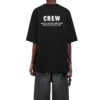 Crew-tryck, lös passform, korta ärmar, svart 620941TIV741070