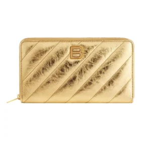 Crush Continental-plånbok, metalliserad och quiltad ”Gold” 7664472AAYO8004