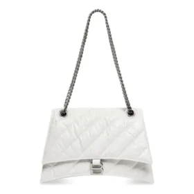 Crush medelstor kedjeväska, quiltad ”Optic White” 716393210J09001