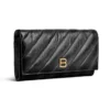 Crush plånbok med kedja, quiltad ”Black” 781723210J11000