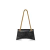 Crush Small Chain Bag med krokodilprägling ”Black” 716351210IX1000