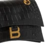 Crush Small Chain Bag med krokodilprägling ”Black” 716351210IX1000