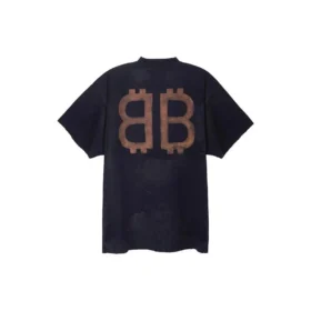 Crypto-T-shirt i oversized-modell ”Black Faded” 739028TOVN81055