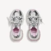 Dam-sneakers i storlek 3XL med genomskinlig gel-sula i vitt/rosa/svart Dam-sneakers i storlek 3XL med genomskinlig gel-sula i vitt/rosa/svart