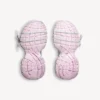 Dam-sneakers i storlek 3XL med genomskinlig gel-sula i vitt/rosa/svart Dam-sneakers i storlek 3XL med genomskinlig gel-sula i vitt/rosa/svart