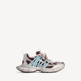 Dam-sneakers i storlek 3XL med snörning i brunt/beige/blått