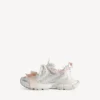 Dam-sneakers med snörning i storlek 3XL i vitt/ljusrosa Dam-sneakers med snörning i storlek 3XL i vitt/ljusrosa