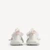 Dam-sneakers med snörning i storlek 3XL i vitt/ljusrosa Dam-sneakers med snörning i storlek 3XL i vitt/ljusrosa