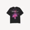 Dam-T-shirt i svart med medium passform