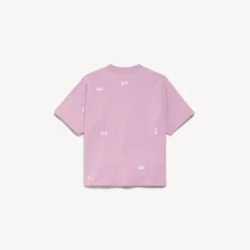 Dam-T-shirtar i medium passform med 520-klistermärkesmotiv i gammaldags rosa/vitt Dam-T-shirtar i medium passform med 520-klistermärkesmotiv i gammaldags rosa/vitt