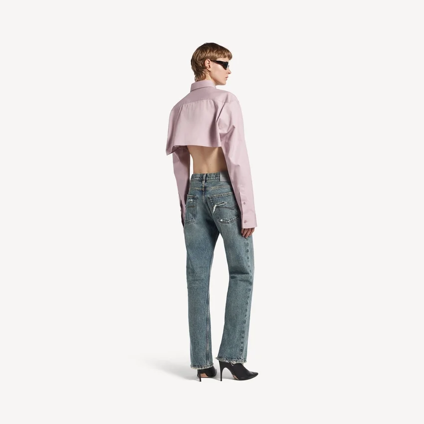 Dammjeans med normal passform i smutsigt vintageblått Dammjeans med normal passform i smutsigt vintageblått