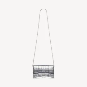 Damplånbok i Hourglass-form med kedja i silver