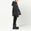 Denim-jackor med huva och knappar i blekt utseende ”Black” 724653TNW541129