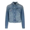 Denim-jackor med logo på ryggen ”Blue Green” 606170TDW144065