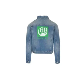 Denim-jackor med logo på ryggen ”Blue Green” 606170TDW144065