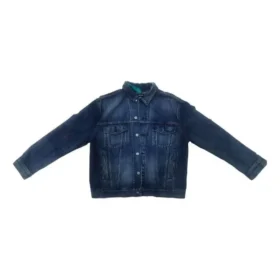 Denim-jackor med logotyp på ryggen ”Blue” 557351TBP484009