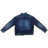 Denim-jackor med logotyp på ryggen ”Blue” 557351TBP484009