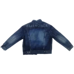 Denim-jackor med logotyp på ryggen ”Blue” 557351TBP484009