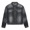 Denim-jackor med logotyp på ryggen, stor passform, ”Fake Wash Black” 620728TIW435720