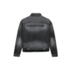 Denim-jackor med logotyp på ryggen, stor passform, ”Fake Wash Black” 620728TIW435720