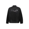 Denimjackor med gaffatejp och Political Campaign budskap ”Black” 724651TNW111700