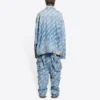 Denimjackor med logotyp i skrift över hela ytan ”Ljusblå Vit” 681690TJW904200